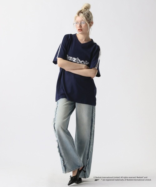 FOREVER 21（フォーエバー トゥエンティーワン）の「【Reebok（リーボック）】ユニホームTシャツ（Tシャツ/カットソー・レディース・ブラック/ネイビー・FREE）」の7枚目の写真