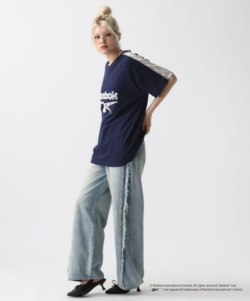 FOREVER 21（フォーエバー トゥエンティーワン）の「【Reebok（リーボック）】ユニホームTシャツ（Tシャツ/カットソー・レディース・ブラック/ネイビー・FREE）」の8枚目の写真