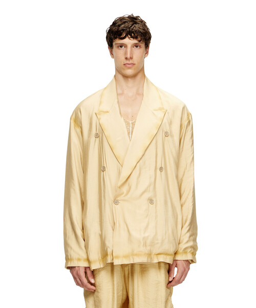 DIESEL（ディーゼル）の「メンズ ダブルジャケット J-KEYSERY（テーラードジャケット・メンズ・ライトブラウン/ブラック・46/48/50/52/44/54）」の6枚目の写真