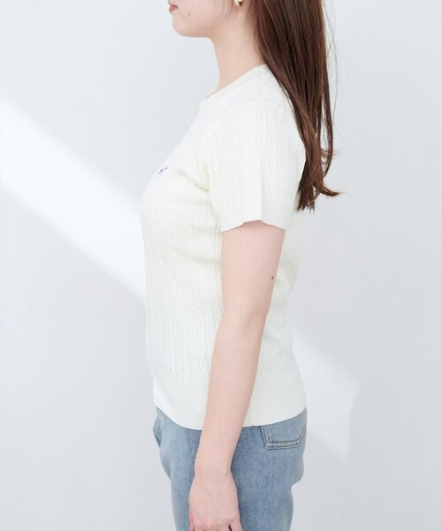 Nowos 半袖ニット 生成り Nowos 半袖ニット 生成り