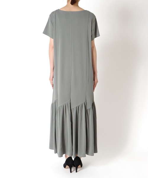 Jines(ジネス)の「モダール半袖ティアードワンピース(ワンピース・レディース・カーキ/ブラウン/モカ・38)」の22枚目の写真