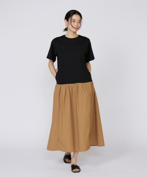 INED（イネド）の「ドッキングワンピース（ワンピース・レディース・キャメル/ブラック・9号/7号）」の7枚目の写真