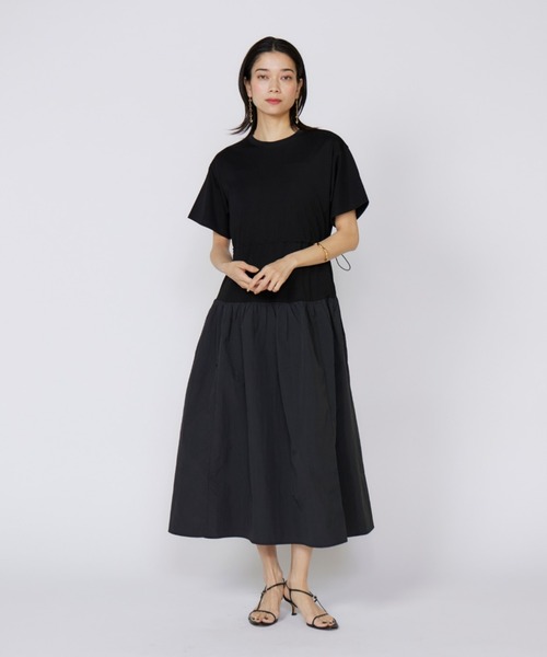 INED（イネド）の「ドッキングワンピース（ワンピース・レディース・キャメル/ブラック・9号/7号）」の5枚目の写真