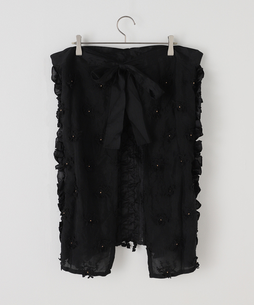 セール】crinkle crinkle crinkle Frill rayon shantung apron