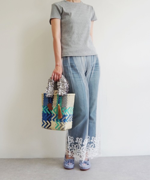 WOVEN(ウーヴン)の「WOVEN (ウーヴン) / メキシコ製 メルカドバッグ × フリルハンドルカバー(かごバッグ・レディース・ブラック系1/ブラック系/ブルー系その他/シルバー系その他/ブラック系その他/ブラック系その他3/ブラック系2/シルバー/シルバー系その他2/ブラック系その他2/ブルー系その他2/ブルー系その他3・FREE)」の17枚目の写真