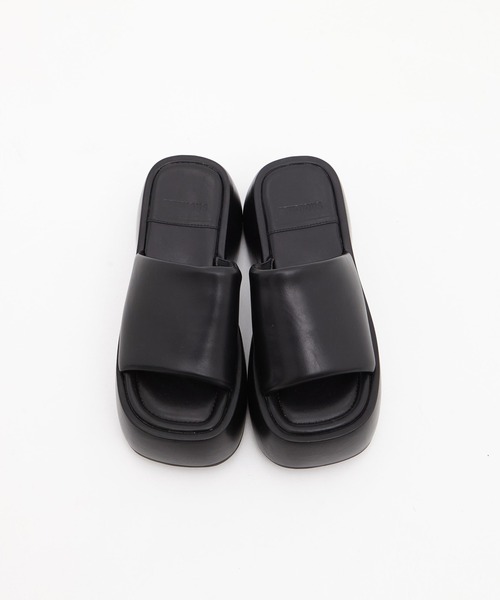 STUDIOUS（ステュディオス）の「【STUDIOUS/ステュディオス】Soft Leather Padded Sandals/ソフトレザー パデッドサンダル（サンダル・レディース・ブラック・1/2）」の15枚目の写真