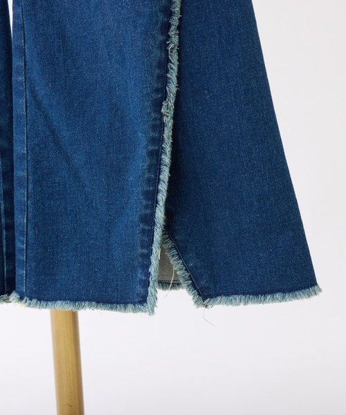 one after another NICE CLAUP（ワンアフターアナザーナイスクラップ）の「【おそろいコレクション】レースアップデニムパンツ（デニムパンツ・レディース・ブルー/ネイビー・SMALL/MEDIUM）」の3枚目の写真