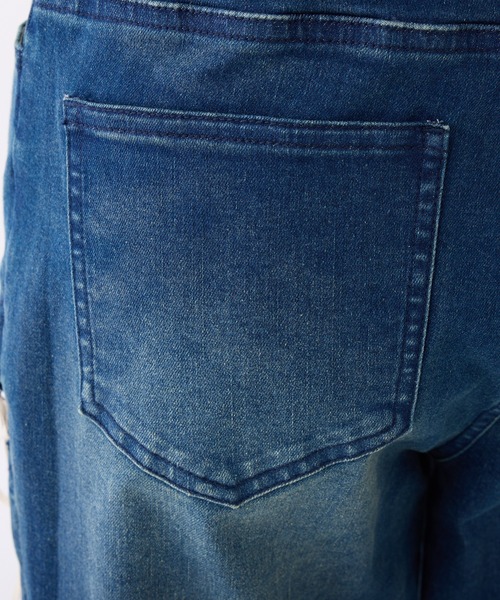 one after another NICE CLAUP（ワンアフターアナザーナイスクラップ）の「【おそろいコレクション】レースアップデニムパンツ（デニムパンツ・レディース・ブルー/ネイビー・SMALL/MEDIUM）」の6枚目の写真