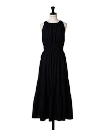 Riviera Bow Tiered Long Dress