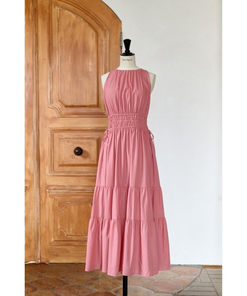 Riviera Bow Tiered Long Dress