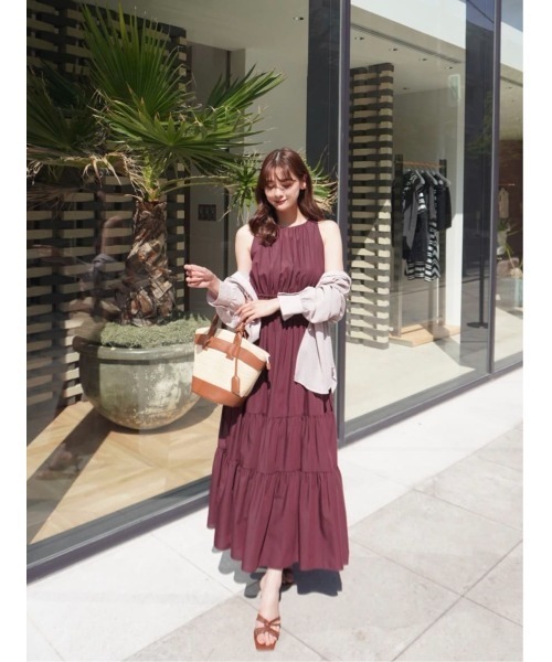 Riviera Bow Tiered Long Dress（ワンピース）｜Her lip to