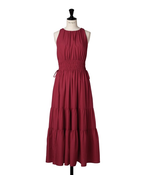Her lip to(ハーリップトゥー)の「Riviera Bow Tiered Long Dress(ワンピース・レディース・レッド系/ブラック/ブラウン/ピンク系・M/S)」の12枚目の写真