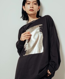 Shelly island | 箔プリントオーバーロンT(Tシャツ/カットソー)