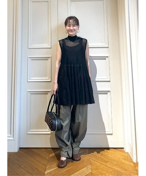 allureville（アルアバイル）の「シアーティアードチュニック（ニット/セーター・レディース・レッド/イエロー/ブラック・2）」の5枚目の写真