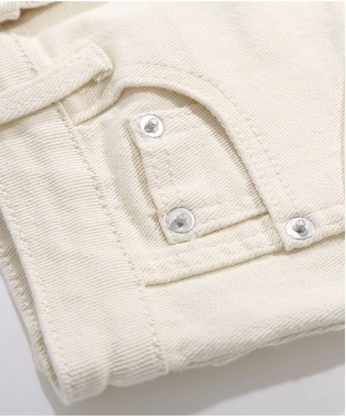 LA POMME petit(ラポミ・プチ)の「Ribbon Denim Short Pants(デニムパンツ・レディース・アイボリー/ブルー・SMALL/LARGE/MEDIUM)」の7枚目の写真