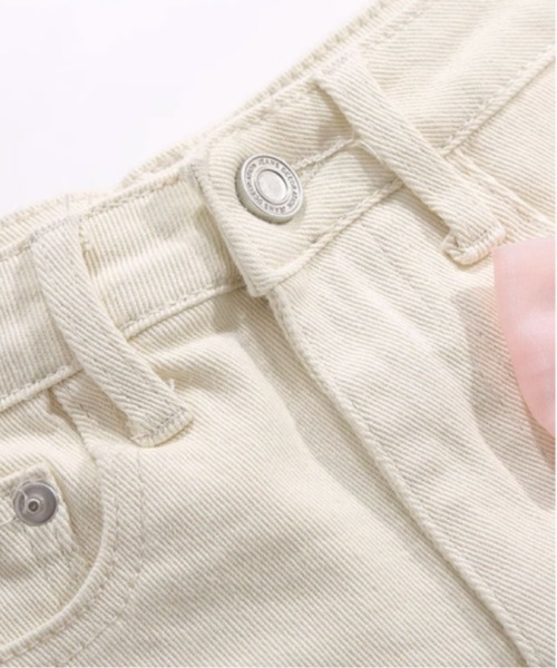 LA POMME petit(ラポミ・プチ)の「Ribbon Denim Short Pants(デニムパンツ・レディース・アイボリー/ブルー・SMALL/LARGE/MEDIUM)」の5枚目の写真