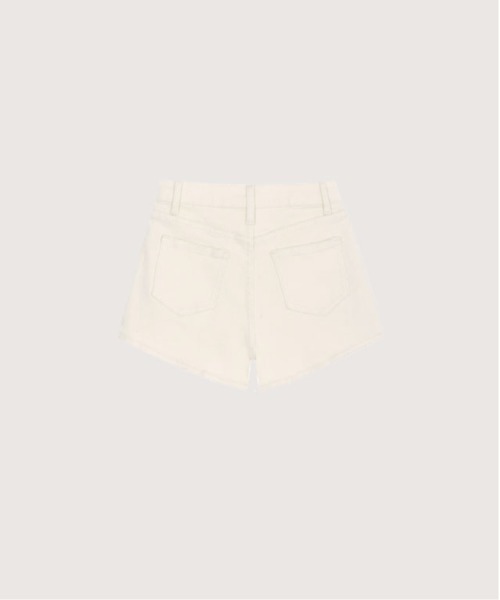 LA POMME petit(ラポミ・プチ)の「Ribbon Denim Short Pants(デニムパンツ・レディース・アイボリー/ブルー・SMALL/LARGE/MEDIUM)」の3枚目の写真