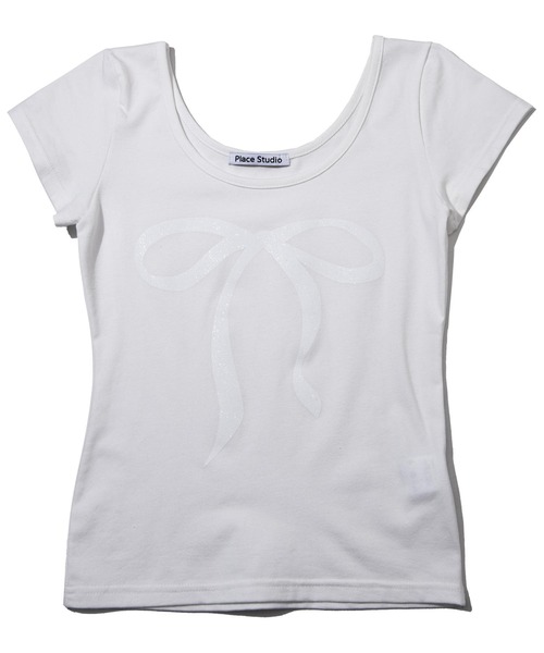 tシャツ A'GEM/9 × .kom 「PLACE STUDIO/プレイススタジオ」 Pure Glitter Ribbon Graphic Sho A'GEM/9 × .kom 『PLACE STUDIO/プレイススタジオ』 Pure