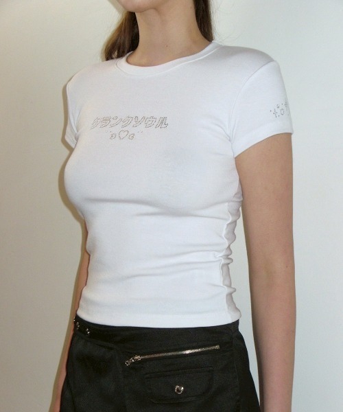 CRANK】LETTERING HOTFIX TOP（Tシャツ/カットソー）｜CRANK