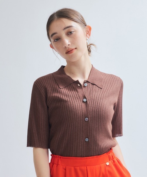 ketty(ケティ)の「サラサラシアーラメニットトップス≪手洗い可能≫(ニット/セーター・レディース・ブラック/ブラウン/ライトグレー・M)」の3枚目の写真