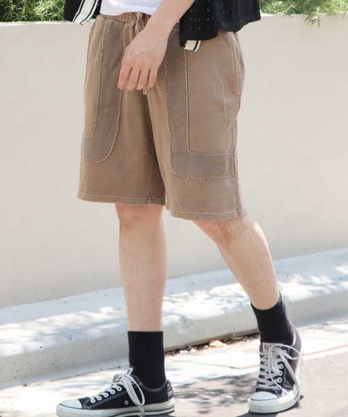 ROOPTOKYO（ループトウキョウ）の「フリンジデザイン スウェットハーフパンツ（スウェットパンツ・メンズ・ブラウン/ブラック・L/M）」の9枚目の写真