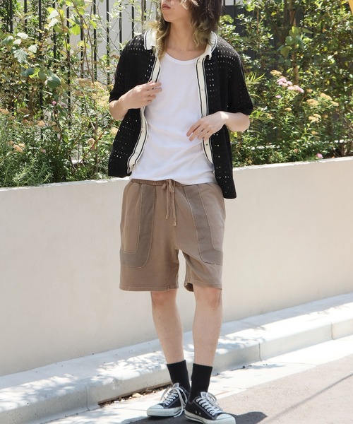 ROOPTOKYO（ループトウキョウ）の「フリンジデザイン スウェットハーフパンツ（スウェットパンツ・メンズ・ブラウン/ブラック・L/M）」の11枚目の写真