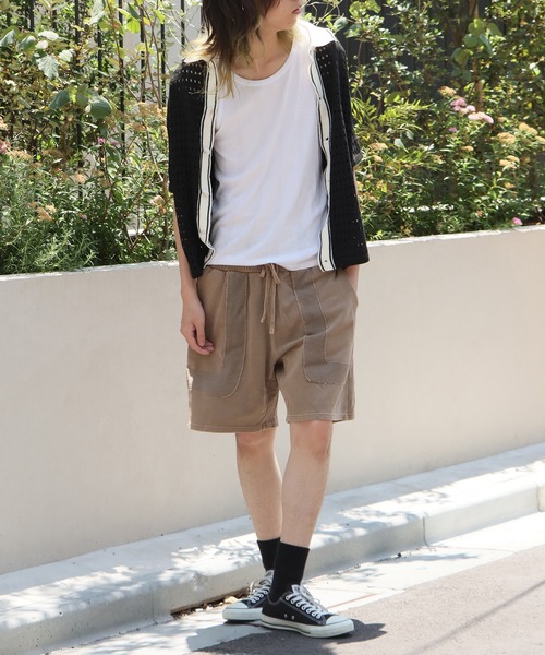 ROOPTOKYO（ループトウキョウ）の「フリンジデザイン スウェットハーフパンツ（スウェットパンツ・メンズ・ブラウン/ブラック・L/M）」の12枚目の写真