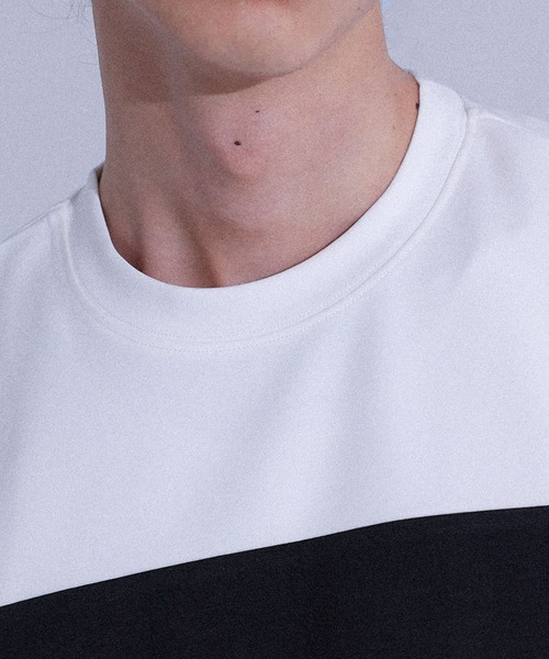 MDR(エムディアール)の「ポンチ配色切替ビッグTシャツ(Tシャツ/カットソー・メンズ・ブラック/オフホワイト・L/M)」の12枚目の写真