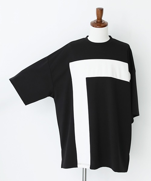 MDR(エムディアール)の「ポンチ配色切替ビッグTシャツ(Tシャツ/カットソー・メンズ・ブラック/オフホワイト・L/M)」の15枚目の写真