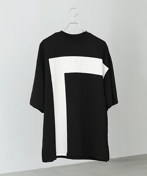 MDR(エムディアール)の「ポンチ配色切替ビッグTシャツ(Tシャツ/カットソー・メンズ・ブラック/オフホワイト・L/M)」の10枚目の写真