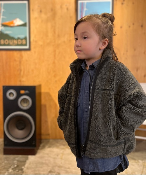 GROOVY COLORS(グルービーカラーズ)の「Boa Jacket(その他アウター・キッズ・ブラウン・135/145)」の5枚目の写真