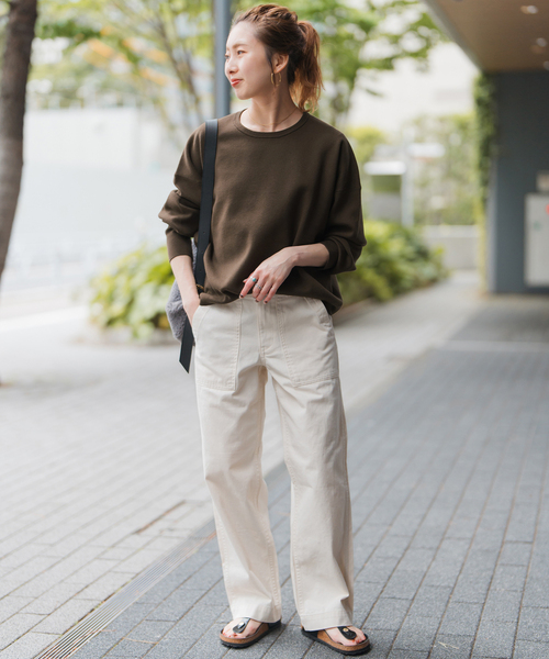 Spick & Span（スピックアンドスパン）の「ウォッシャブルPEバルキーヤーンルーズニット（ニット/セーター・レディース・ブラック/ブラウン系その他/ブルー系その他/ベージュ系その他・FREE）」の7枚目の写真