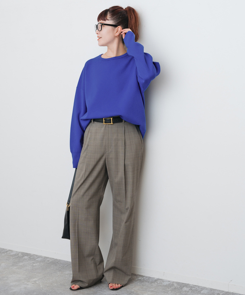 ウォッシャブルPEバルキーヤーンルーズニット（ニット/セーター