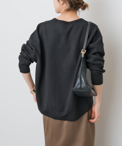 ウォッシャブルPEバルキーヤーンルーズニット（ニット/セーター