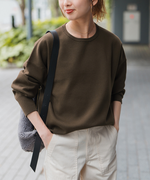 Spick & Span（スピックアンドスパン）の「ウォッシャブルPEバルキーヤーンルーズニット（ニット/セーター・レディース・ブラック/ブラウン系その他/ブルー系その他/ベージュ系その他・FREE）」の17枚目の写真