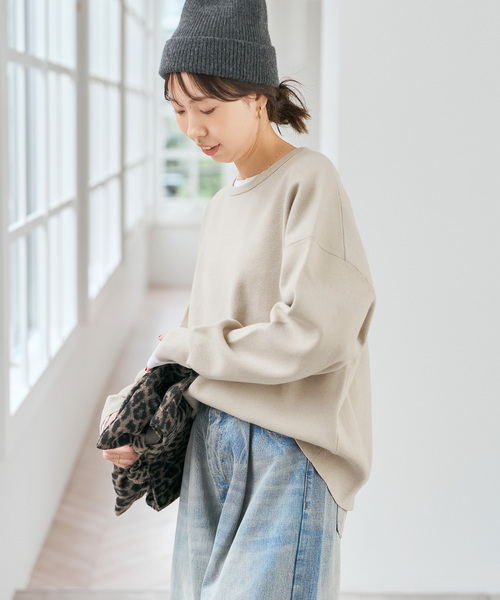 セール】ウォッシャブルPEバルキーヤーンルーズニット（ニット