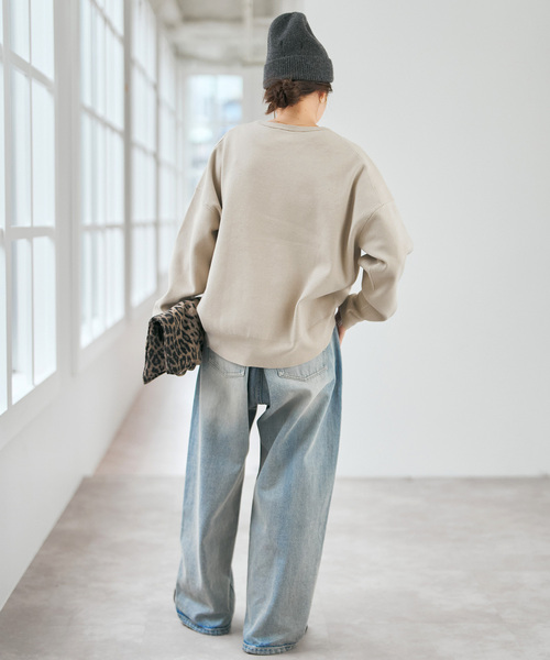 セール】ウォッシャブルPEバルキーヤーンルーズニット（ニット