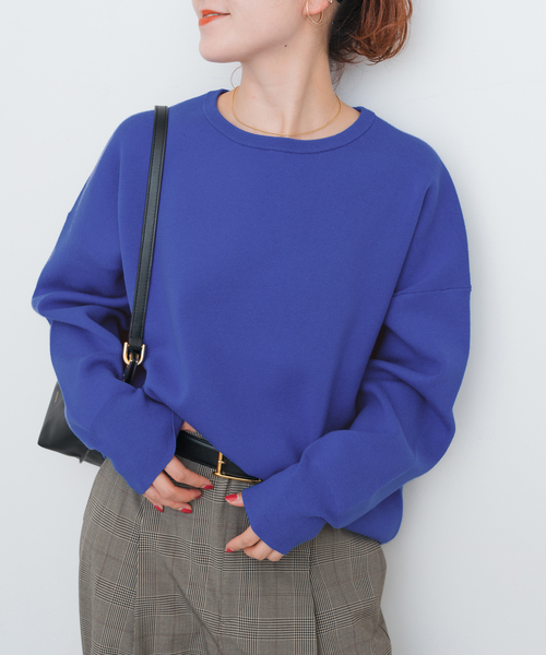 セール】ウォッシャブルPEバルキーヤーンルーズニット（ニット