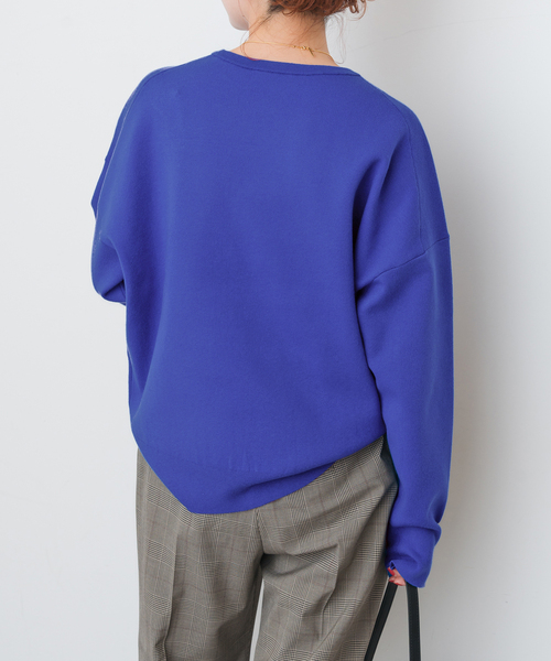 ウォッシャブルPEバルキーヤーンルーズニット（ニット/セーター