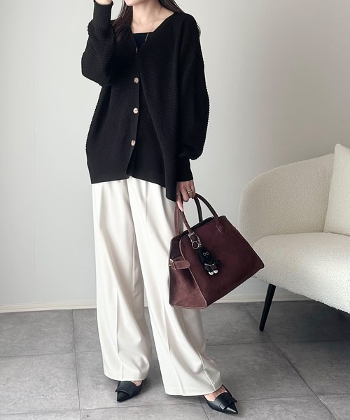 セール】ゆるっと羽織って、即こなれ見え。表面変化ブークレニット