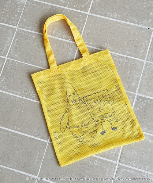 coen（コーエン）の「【SpongeBob / スポンジ・ボブ 別注】メッシュトートバッグ（トートバッグ・レディース・イエロー/コバルトブルー・FREE）」の6枚目の写真