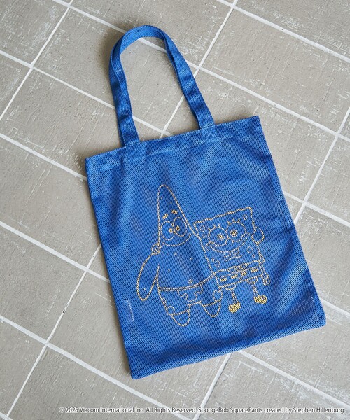 coen（コーエン）の「【SpongeBob / スポンジ・ボブ 別注】メッシュトートバッグ（トートバッグ・レディース・イエロー/コバルトブルー・FREE）」の8枚目の写真