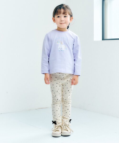 apres les cours(アプレレクール)の「裾リボン/7days Style pants(その他パンツ・キッズ・ネイビー/アイボリー/ブラック・110/100/90/80/130/120)」の7枚目の写真