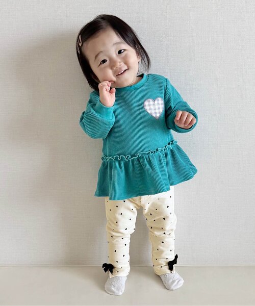 apres les cours(アプレレクール)の「裾リボン/7days Style pants(その他パンツ・キッズ・ネイビー/アイボリー/ブラック・110/100/90/80/130/120)」の9枚目の写真