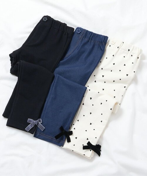 apres les cours(アプレレクール)の「裾リボン/7days Style pants(その他パンツ・キッズ・ネイビー/アイボリー/ブラック・110/100/90/80/130/120)」の14枚目の写真