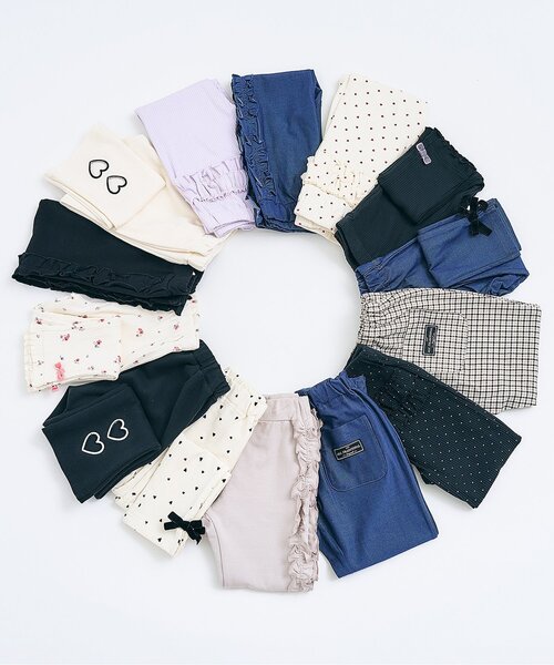 apres les cours(アプレレクール)の「裾リボン/7days Style pants(その他パンツ・キッズ・ネイビー/アイボリー/ブラック・110/100/90/80/130/120)」の15枚目の写真