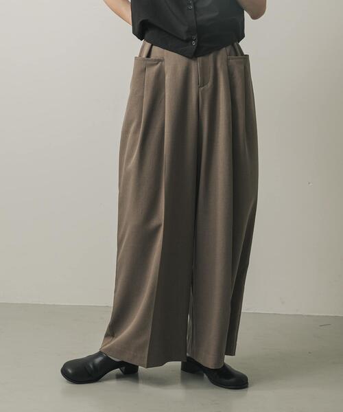 SENSE OF PLACE by URBAN RESEARCH（センスオブプレイスバイアーバンリサーチ）の「タックポケットワイドスラックス（その他パンツ・レディース・チャコールグレー/モカ・SMALL/MEDIUM）」の21枚目の写真