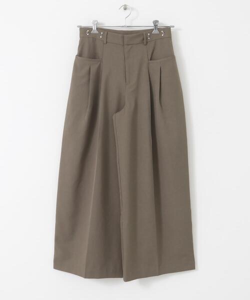 SENSE OF PLACE by URBAN RESEARCH（センスオブプレイスバイアーバンリサーチ）の「タックポケットワイドスラックス（その他パンツ・レディース・チャコールグレー/モカ・SMALL/MEDIUM）」の5枚目の写真