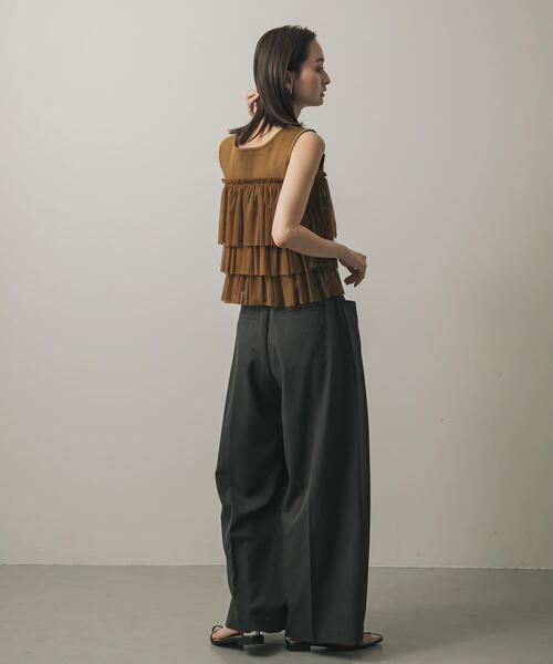 SENSE OF PLACE by URBAN RESEARCH（センスオブプレイスバイアーバンリサーチ）の「タックポケットワイドスラックス（その他パンツ・レディース・チャコールグレー/モカ・SMALL/MEDIUM）」の13枚目の写真