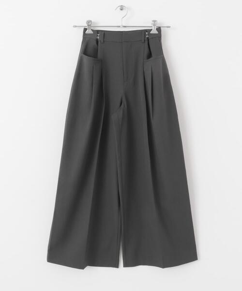 SENSE OF PLACE by URBAN RESEARCH（センスオブプレイスバイアーバンリサーチ）の「タックポケットワイドスラックス（その他パンツ・レディース・チャコールグレー/モカ・SMALL/MEDIUM）」の15枚目の写真